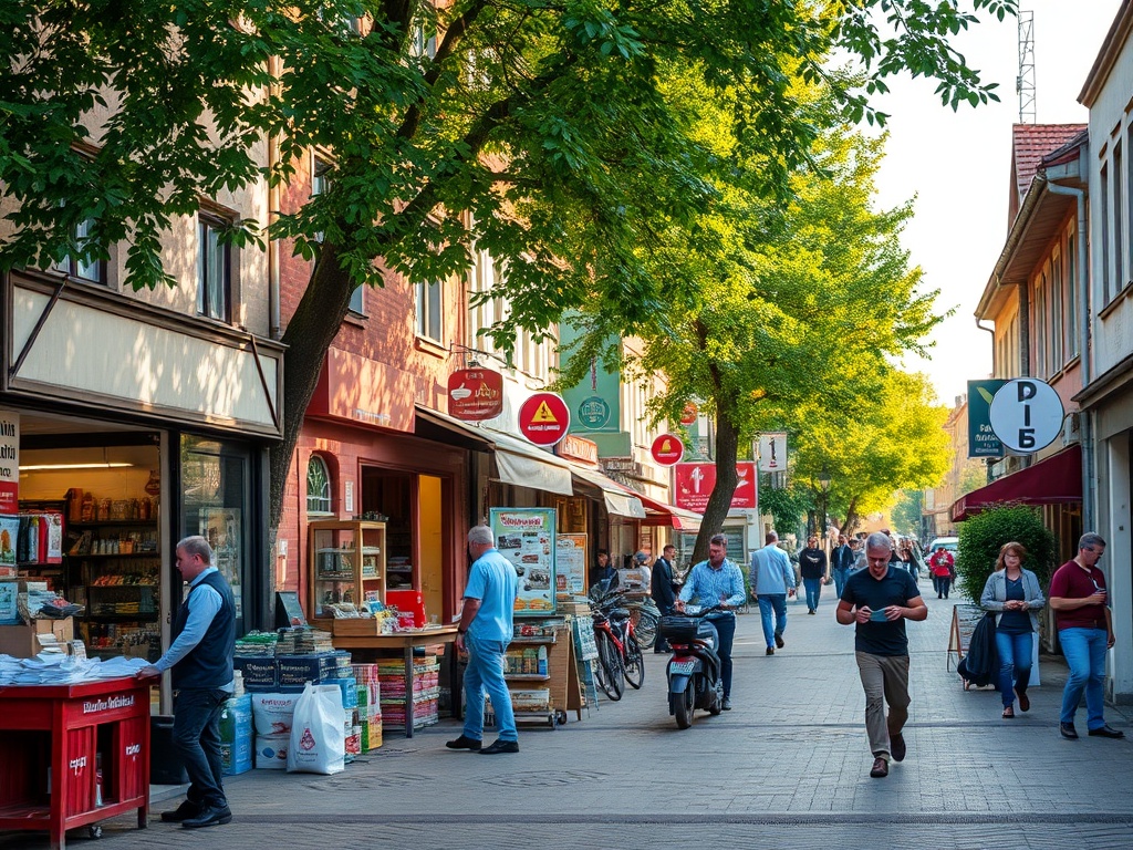 Mapa Chojnowa z ikonami symbolizującymi inwestycje finansowane z Funduszy Europejskich, podkreślająca Fundusze Europejskie Chojnów.